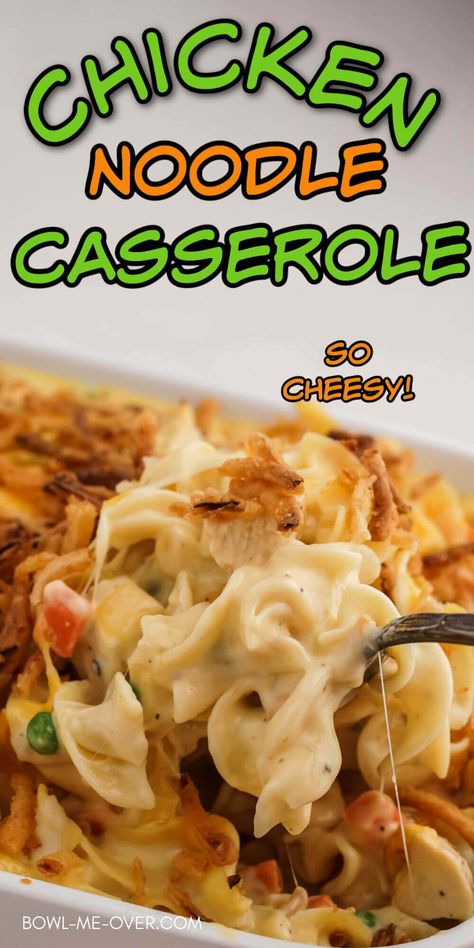 Ultimate Chicken Noodle Casserole - This casserole is loaded with flavor. Tender noodles, chicken, peas & carrots, & more!!!! 😋 Easy to make family favorite! #chickencasserole #chickennoodlecasserole Chicken Peas, Chicken Noodle Casserole Recipe, Easy Chicken Casserole Recipes, Noodles Chicken, Noodle Casserole Recipes, Chicken Casserole Easy, Chicken Noodle Casserole, Simple Pasta, Easy Pasta Dishes