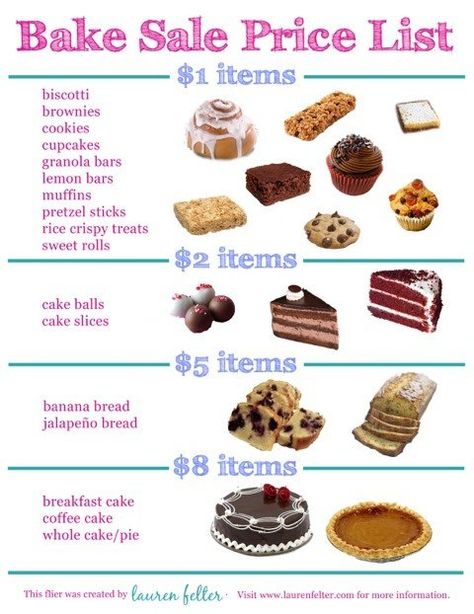 Bake Sale Price List, Hockey Fundraiser, Pto Fundraisers, Fundraiser Bake Sale, Fall Bake Sale, Bake Sale Desserts, Bake Sale Treats, Bread Gifts, Cakes And Pies