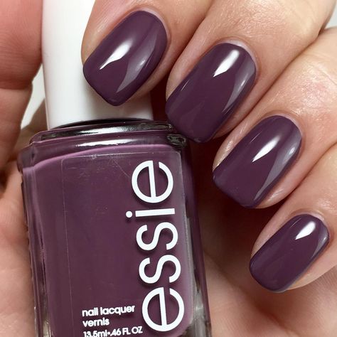 Essie Making Harmony, Dark Mauve Nail Polish, Mauve Nail Polish, Plum Nails, Mauve Nails, Dark Mauve, Purple Nail Polish, Purple Nail, Nail Colours