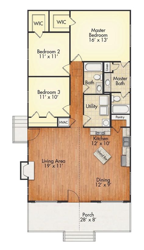 Simple House Layout Floor Plans, 14x60 Floor Plans, 24x42 House Plans, 1100 Sf House Plans, 3 Bedroom And Office Floor Plan, Shed To Home Floor Plans, 32x40 House Floor Plans, 16x50 Shed House Interior, Rectangular House Design