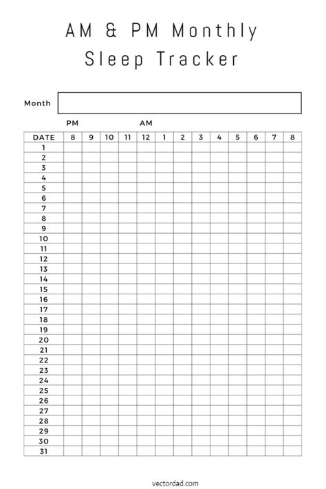 Sleep Tracker Template, Monthly Sleep Tracker, Tracker Template, Sleep Time, Sleep Routine, Sleep Tracker, Sleep Pattern, Healthy Sleep, Am Pm
