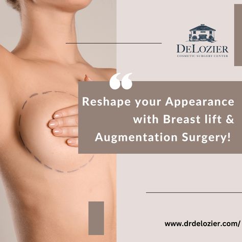 Improve your appearance with a breast lift and breast augmentation surgery at DeLozier. Give your breasts a more beautiful contour, and boost your self-confidence. With Dr. DeLozier's experience and proficiency in mastopexy surgery, your procedure can be effective and skilled. Visit our website to know more! Breast Lift And Augmentation, Patient Care Coordinator, Breast Lift Surgery, Survey Template, Mommy Makeover, High Fashion Editorial, Surgery Center, Breast Surgery, Breast Lift