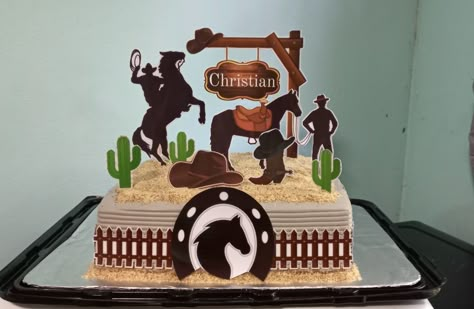 Rodeo Sheet Cake, Western Birthday Cakes, Cowboy Birthday Cakes, Cowboy Cake, Cowboy Birthday Party, Western Birthday, Cowboy Theme, Cowboy Birthday, Cowboy Party