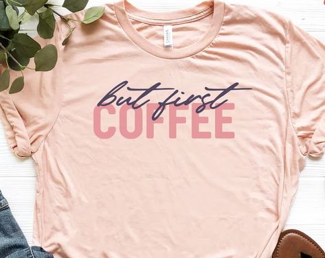 Womens graphic coffee tshirt - Etsy Coffee Tshirt, Cute Tshirts, Baby Onesies, Shirt Designs, Tshirt Designs, Coffee, Women's Top, T Shirt, Clothes