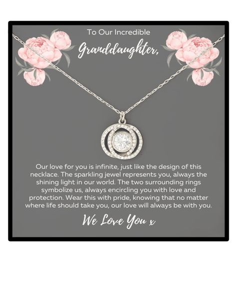 Granddaughter Jewelry, Grandparents Gifts, Granddaughter Necklace, Sparkly Necklace, Sweet 16 Gifts, Daughter Jewelry, 18th Birthday Gifts, Granddaughter Gift, Sterling Necklaces