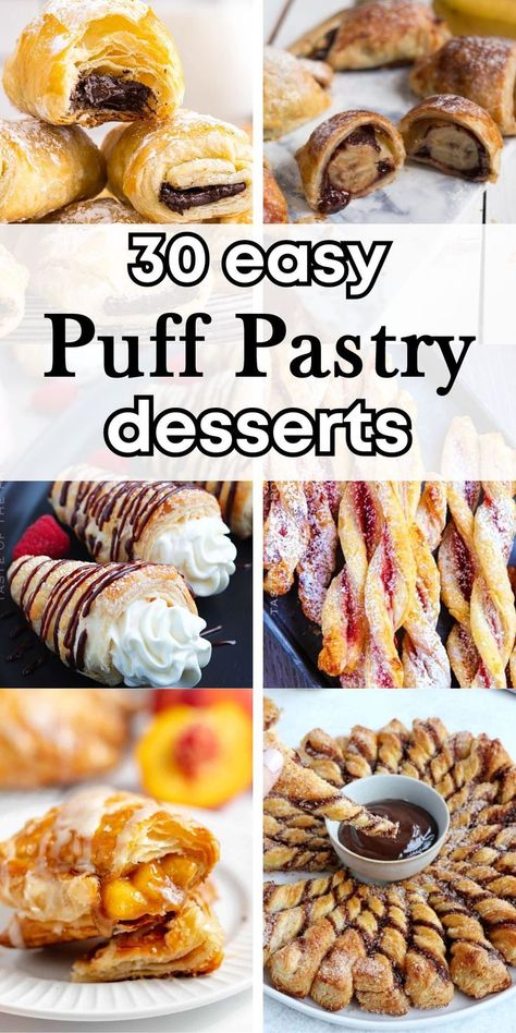 Sweet Puff Pastry Recipes Pecan Puff Pastry, Puff Pastry Dessert Recipes, Pastry Dessert Recipes, Sweet Puff Pastry Recipes, Easy Puff Pastry Desserts, Puff Pastry Recipes Appetizers, Puff Pastry Dessert, Sweet Puff Pastry, Easy Puff Pastry Recipe