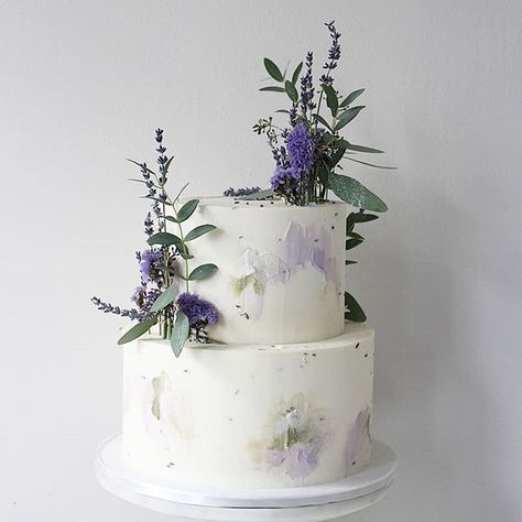 When I first made this design for 'No one', had no idea this would be my best seller.😅 Another brush stroke design for Tiffany blue, mint,… Wedding Cakes Lilac, Lavender Wedding Theme, Lavender Wedding Cake, Soul Cake, Purple Wedding Cake, Lavender Cake, Purple Wedding Cakes, Purple Wedding Theme, Sage Wedding