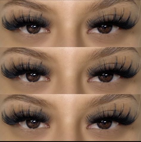 Wispy Hybrid Lash Extensions With Spikes, Whispy Lashes Cat Eye Hybrid, Hybrid Lashes Black Women, Extreme Cat Eye Lash Extensions, Spiky Cat Eye Lash Extensions, Natural Fake Eyelashes, Best Lash Extensions, Lashes Fake Eyelashes, Eyelash Extensions Styles