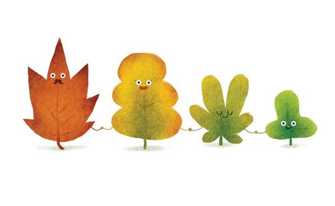 Leaf Character, Autumn Blessings, Leaves Pillow, Fall Crafts For Kids, Love Illustration, Art Style Inspiration, Leaf Art, Childrens Illustrations, Illustration Character Design