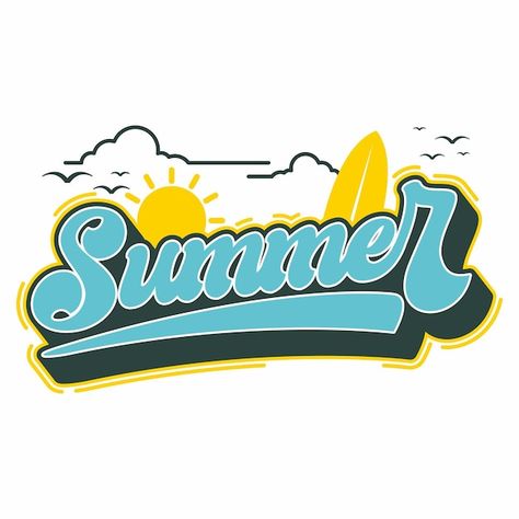 Summer Lettering Design, Summer Text Design, Summer Typography Design, Summer Design Graphic, Summer Logo Design, Summer Fonts, Typography Quotes Inspirational, Summer Lettering, Leavers Shirt