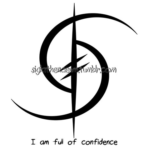 Confidence Symbol, Confidence Sigil, Dark Sigil, Sigil For Confidence, Success Sigil, Motivation Sigil, Sigil For Stability, Confidence Tattoo, Magic Sigils