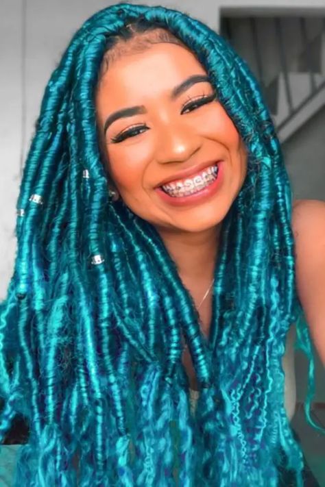 Faux Locs: Everything to Know About this Hairdo – Svelte Magazine Faux Locs Extensions, Hair For Faux Locs, Braid Styling, Afro Twist Hair, Springy Afro Twist, Locs Extensions, Hair Extensions For Black Women, Twist Braiding Hair, Extensions For Black Women