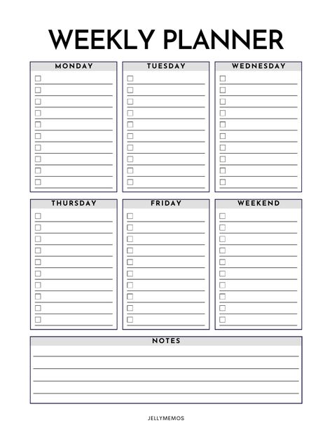 Minimalist weekly planner printable for productivity and weekly scheduling! + Colorful options vacationplanner #12weekplanner #plannercommunity #adhdplannerdated✍. Mom Planner Printables Free, College Planner Printables, Study Planner Printable Free, Free Weekly Planner Templates, Weekly Planner Printable Templates, Planner Weekly Layout, Minimalist Weekly Planner, Weekly Checklist, Project Planner Printable