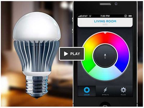 LIFX is Amazing New WiFi IP LED Multi-Colour Light Bulb Lifx Lights, Smart Bulbs, Smart Bulb, Smart Light Bulbs, Gadgets And Gizmos, Hue Philips, Cool Tech, Cool Technology, Led Light Bulbs