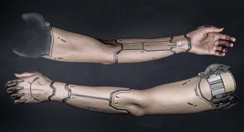 Robot Tattoo, Cyberpunk Tattoo, Cybernetic Arm, Biomechanical Tattoo, 3d Tattoos, Cyberpunk Aesthetic, Cyberpunk Character, Robot Design, Robots Concept