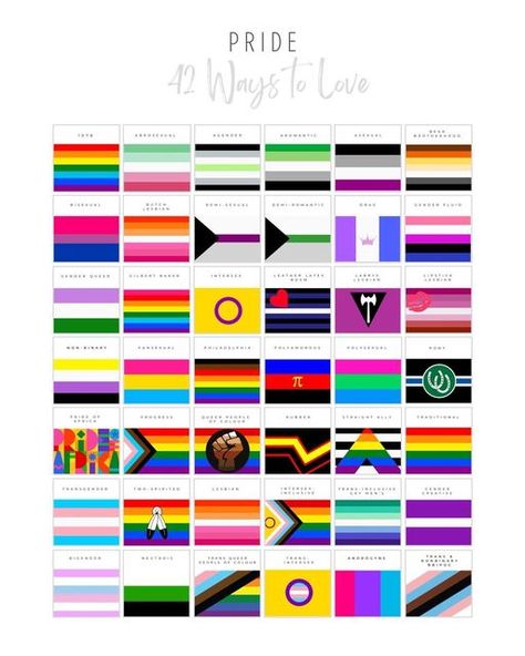 L o r i R i c h a r d s on Instagram: "Check out my new poster design in my Etsy shop: 42 pride flags & meanings at https://etsy.me/3QyEhON" Inclusivity Poster, Colour Meanings, Pride Poster, Progress Pride Flag, Energy Symbols, Straight Ally, Ways To Love, Lgbtq Flags, Pansexual Pride