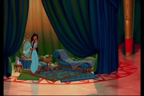 Princess Jasmine Room, Arabian Bedroom Ideas, Arabian Bedroom, Disney Dollhouse, Aladdin And Jasmine, Princess Room, Princess Jasmine, Disney Dolls, A Whole New World