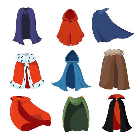 Hooded Character Art, Cape Illustration, Cape Drawing, Royal Cloak, Royal Cape, Fiesta Halloween, Purple Cape, Cape Designs, Fantasy Stuff