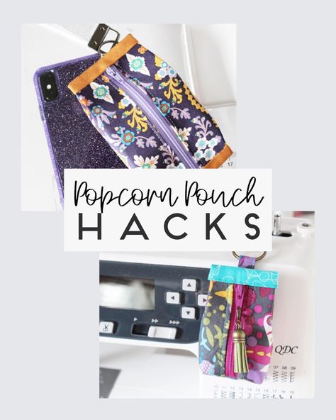 You can now get both hacks for my best-selling Popcorn Pouch pattern in one PDF! These PDFs were originally available to sew-a-long participants... Popcorn Pouch, Selling Popcorn, Paper Popcorn, Ball Canning Jars, Keychain Pouch, Free Popcorn, Small Knitting Projects, Sewing Projects Free, Sewing Machine Projects