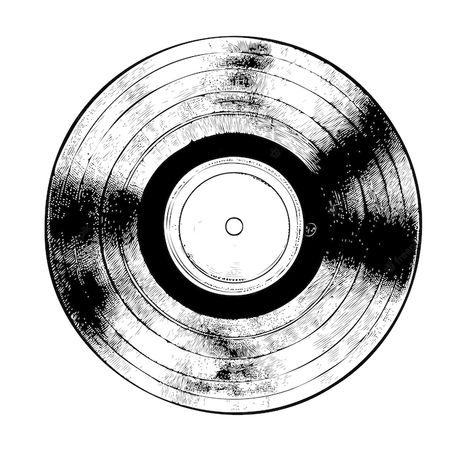 Vinyl Aesthetic Drawing, Vinyl Disc Aesthetic, Vinyl Record Drawing, Records Drawing, Vinyl Disk Aesthetic, Record Sketch, Vinyl Sketch, Disc Drawing, Vinyl Record Illustration