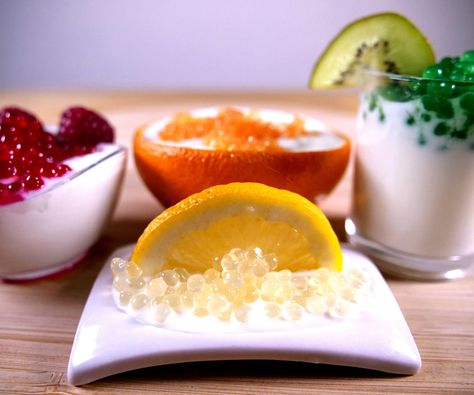 This instructable explains the basics of fruits spherification.It gives example of desserts with orange, lemon, raspberry and kiwi.For your first try I recommend a... Desserts With Orange, Fruit Caviar, Cooking Venison Steaks, Molecular Gastronomy Recipes, Cooking Light Diet, Orange Dessert, Caviar Recipes, Taiwanese Cuisine, Taiwan Food