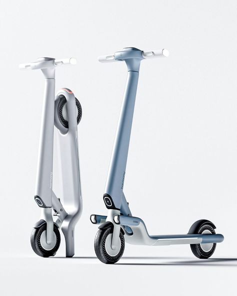 Harmony: next evolution of electric scooters : DesignWanted Electric Scooter Design, Harmony Design, Product Inspiration, Scooter Design, Bike Exif, Design Fields, Mobility Scooter, Bicycle Design, Transportation Design