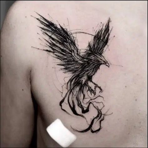 Phoenix Tattoo- 51 Best Tattoo Designs and Ideas For Men And Women Phoenix Tattoo Men, Phoenix Tattoo For Men, Husband Tattoo, Phoenix Bird Tattoos, Tato Minimal, Tato Henna, Phoenix Tattoo Design, Back Of Shoulder Tattoo, Tattoo Artwork