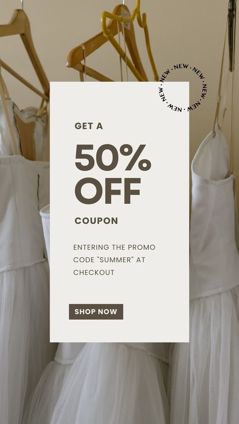 Brown Minimalist 50% Off Coupon Promo Code Instagram Story - Templates by Canva Fashion Marketing Campaign, Photo Collage Prints, Brown Minimalist, Sale Campaign, Business Branding Inspiration, Discount Design, Insta Inspiration, Branding Template, Marketing Logo