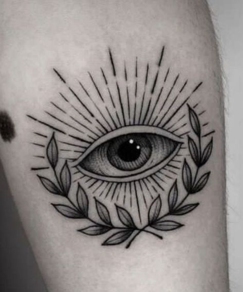 Seeing Eye Tattoo, Third Eye Tattoos, All Seeing Eye Tattoo, Eyeball Tattoo, Wreath Tattoo, Evil Eye Tattoo, Arm Band Tattoo, Tattoo Ideas Female, Knee Tattoo