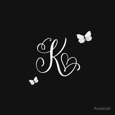 Tatto Letters, Letter K Tattoo, K Letter Images, Letter K Design, Name Design Art, Love Symbol Tattoos, Design With Letters, Pencil Sketches Easy, Name Drawings