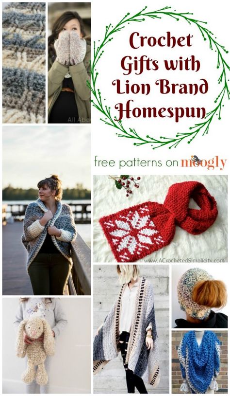 Homespun Crochet Patterns, Lion Brand Homespun Patterns Crochet, Homespun Yarn Patterns Crochet, Crochet Blanket Round, Learn Crochet, Crochet Classes, Quick Crochet Patterns, Owl Hat, Crochet Gift