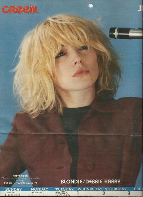 Debbie Harry poster from Creem magazine, June 1979. Creem Magazine, Debbie Harry, Blonde Hair, A Woman, Blonde, Magazine, Hair