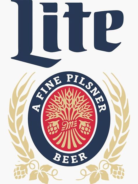 Miller Lite Logo, Custom Cooler, Beer Stickers, Pilsner Beer, Beer Logo, Miller Lite, Pilsner, Logo T Shirt, Tshirt Logo