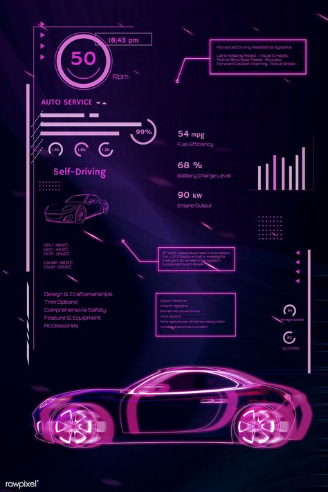 Futuristic Infographic Design, Futuristic Technology Design, Neon Sports, Technology Design Graphic, Neon Car, Car Ui, Tech Aesthetic, Data Design, Battery Charge