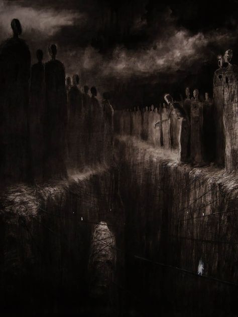 There Is A Subway Lower Than Hell: The Superb Dark And Sinister Artworks By Vergvoktre Nightmares Art, Creepy Images, Dark Artwork, Creepy Pictures, Occult Art, Dark Art Drawings, Scary Art, Creepy Art, Gothic Art