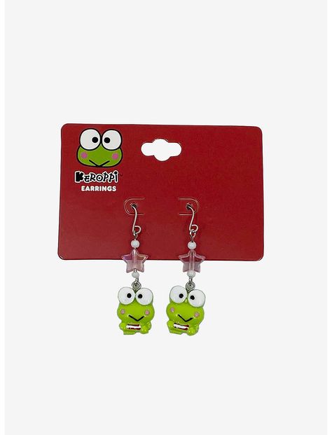 Keroppi Star Dangle Earrings James Core, Shameless Dr, Dr Ideas, Cherry Drop Earrings, Kitty Pics, Star Dangle Earrings, Anime Jewelry, Hello Kitty Items, Aesthetic Shirts