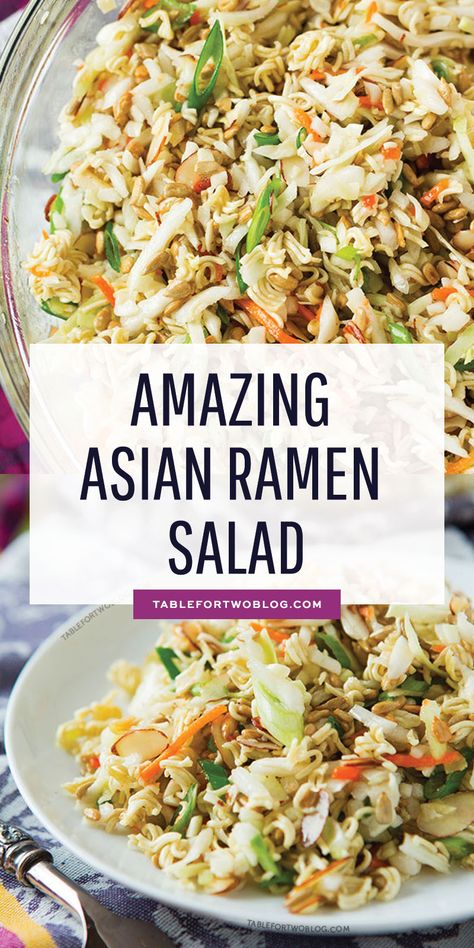 Asian Ramen Salad, Asian Ramen, Salad Macaroni, Salad Quinoa, Ramen Salad, Ramen Noodle Salad, Resep Salad, Pasta Carbonara, Salad Pasta