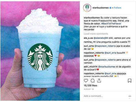 Starbucks Has Introduced Cotton Candy and Bubblegum Frappuccinos Cotton Candy Frappuccino, Cotton Candy Drinks, Raspberry Drink, Secret Starbucks Drinks, Starbucks Menu, Candy Drinks, Jumping Rope, Starbucks Frappuccino, Blue Raspberry