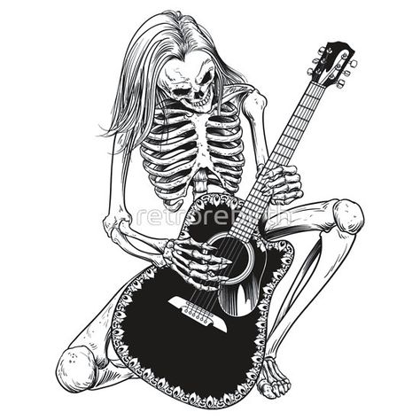 Classic Tv Shows, Retro Pop Culture, Music On Vinyl, Skull Rock, Halloween Figures, Guitar Kids, Skulls Drawing, Skeleton Bones, Music Painting