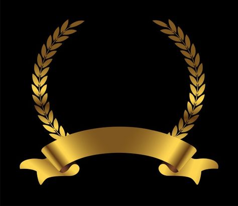 Golden award laurel wreath Vector | Premium Download Lion Hd Wallpaper, Wreath With Ribbon, Gold Laurel Wreath, Royal Background, Gold Design Background, Certificate Design Template, Design Studio Logo, Frame Border Design, Studio Background Images