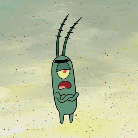 Plankton Spongebob Painting, Plankton Spongebob Tattoo, Hear Me Out Cartoon, Plankton Tattoo, All Spongebob Characters, Plankton Drawing, Drawing Ideas Spongebob, Spang Bob, Spongebob Reaction Pictures