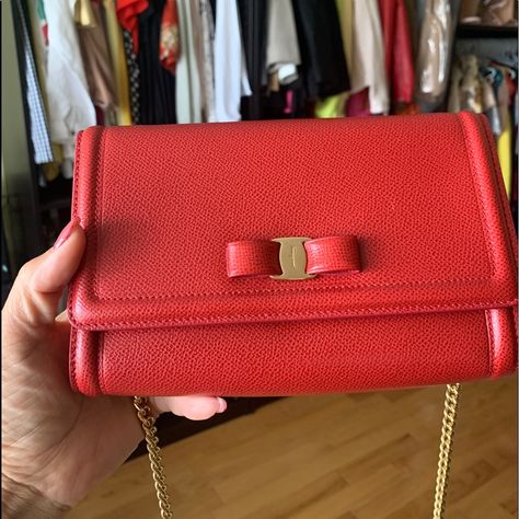 100%Authentic Brandnew Salvatore Ferragamo Vara Mini Crossbody Bag. Can Hold Large Ipphone.No Low Ball Offers Please Salvatore Ferragamo Handbags, Ferragamo Bag, Salvatore Ferragamo Bags, Ferragamo Handbags, Black Leather Handbags, Bag Trends, Hanging Bag, Mini Crossbody Bag, Mini Crossbody