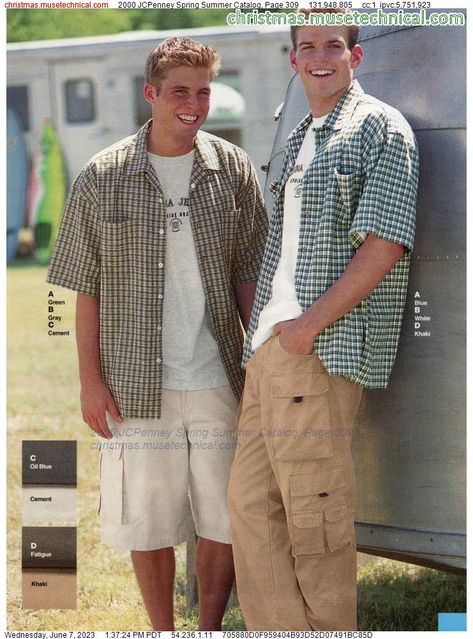 2000 JCPenney Spring Summer Catalog, Page 309 - Catalogs & Wishbooks Surfer Boy Aesthetic, 2000s Mens Fashion, 90s Fashion Boys, Mens Fahsion, 2000s School, Teen Guy Fashion, Dad Outfits, Boys Summer Fashion, 2000s Clothing