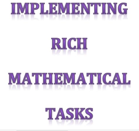 i is a number: Implementing Rich Mathematical Tasks Standards For Mathematical Practice, Math 8, Classroom Centers, Math Tasks, 8th Grade Math, Middle School Classroom, Common Core State Standards, High School Math, Common Core Math