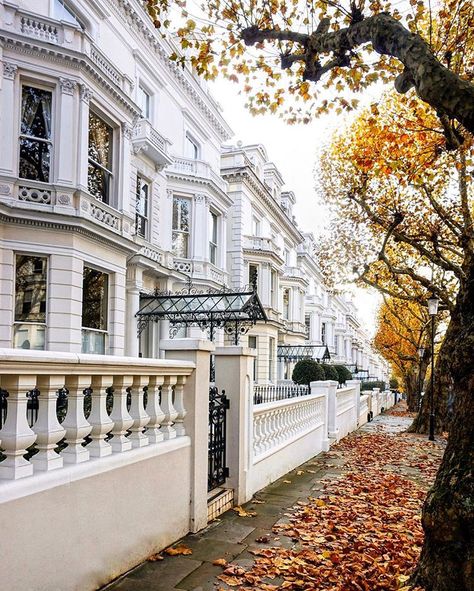 • London is... ...in the streets of Holland Park... • 🇬🇧The only reason why I love a good rainy day in November is this! When the leaves… Holland Park London, London Dreams, London Townhouse, London Aesthetic, Holland Park, London Park, London Town, South America Travel, London Street