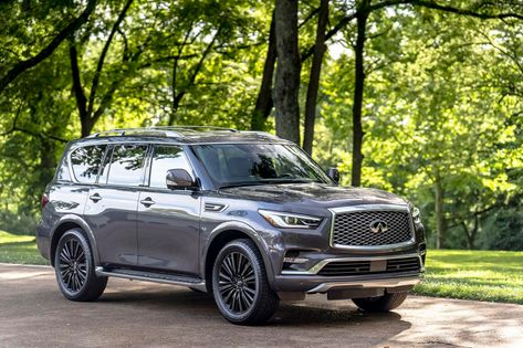 2020 Infiniti QX80: It may be a brawler under its fancy linen, but it sure cleans up good | BrandAveStudios | stltoday.com Best 3rd Row Suv, Infiniti Qx 80, Lexus Suv, Best Suv Cars, Suv Comparison, 3rd Row Suv, Moving Van, Best Suv, Large Suv