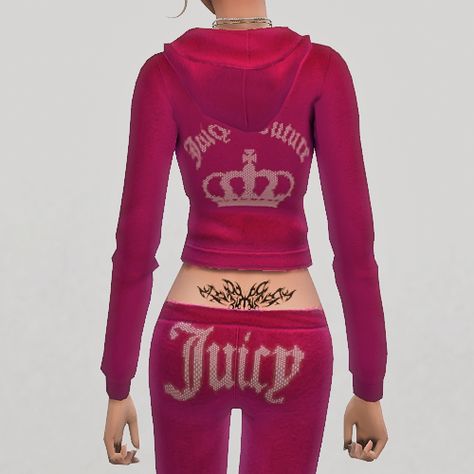 Y2k Juicy Couture top/bottom (mesh included) UPDATED Sims 4 Yk2 Cc, Juicy Couture Sims 4 Cc, Sims 4 Early 2000s Cc, Ts4 2000s Cc, Sims 4 Bimbocore Cc, The Sims 4 Cc Build Mode, Sims 4 Cc Juicy Couture, Sims 4 Juicy Couture Cc, Sims 4 Mcbling Cc