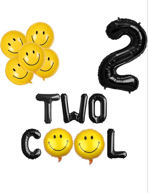 Two Cool Smley Face Theme 2nd Birthday Party Decorations Balloon Kit, Two Cool Second Birthday Decorations, Smiley Face Theme Birthday, 2nd Birthday Party for Boy Balloon Banner Two Cool Birthday Party Girl, Second Birthday Decorations, 2nd Birthday Party Decorations, 2nd Birthday Party For Boys, Two Cool, Its A Boy Balloons, 2nd Birthday Party, Balloon Kit, Balloon Banner