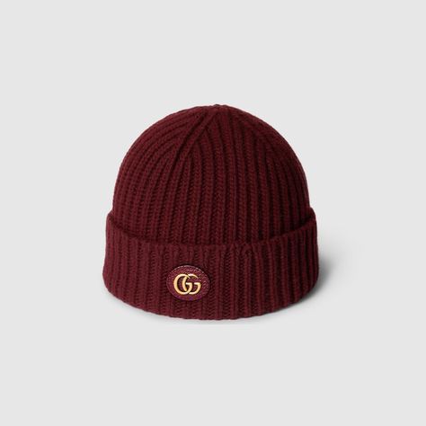 Shop the Wool cashmere hat with Double G in bordeaux at GUCCI.COM. Enjoy Free Shipping and Complimentary Gift Wrapping. Gucci Wool Hat, Gucci Embroidery, Cashmere Hat, Wool Hat, Dark Grey, Cashmere, Gift Wrapping, Gucci, Embroidery