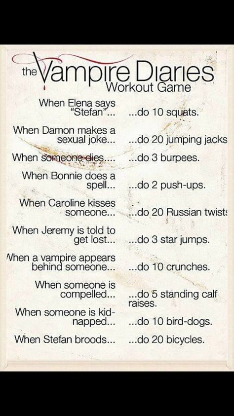 Vampire Diaries Spells, Vampire Diaries Workout, Russian Twist, Workout Games, The Vampire Diaries, The Vampire, Vampire Diaries, Get Fit, Health